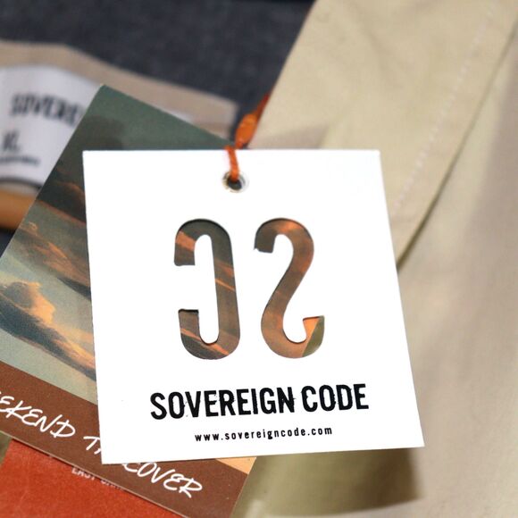 NWT Sovereign Code Simon Button Down Shirt In Beige size XL - Picture 9 of 10